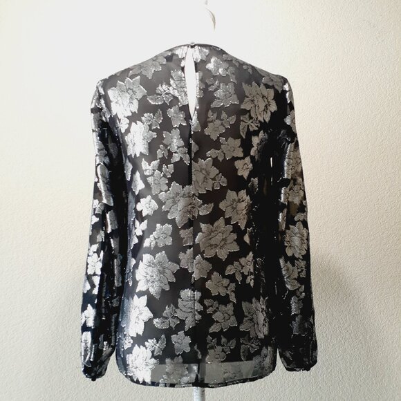 Club Monaco Metallic Print Blouse - Picture 4 of 13